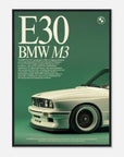 bmw - e30 - m3 - retro - racing - poster - SKANDINAVER