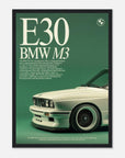 bmw - e30 - m3 - retro - racing - poster - SKANDINAVER