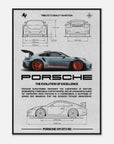 Porsche 911 GT3RS wall art for fashion - SKANDINAVER