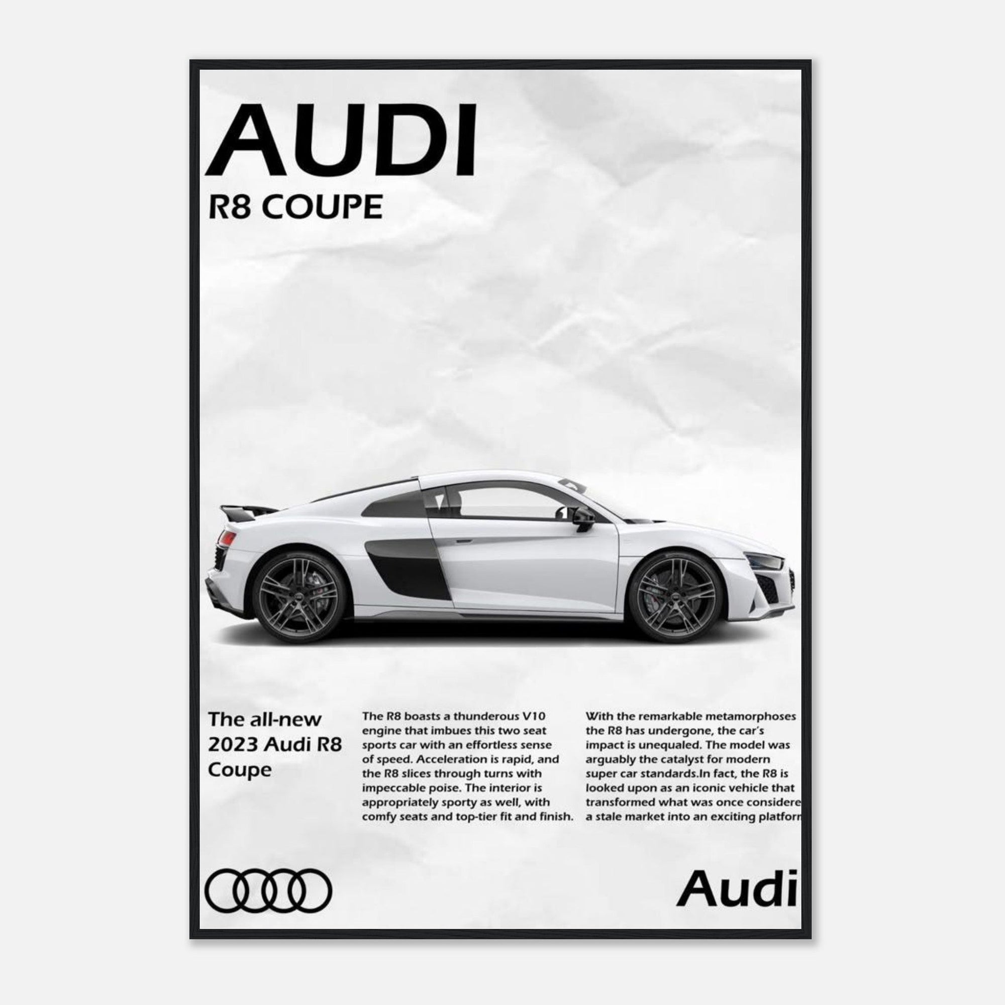 Audi R8 Coupe 2023 Motor car art - SKANDINAVER