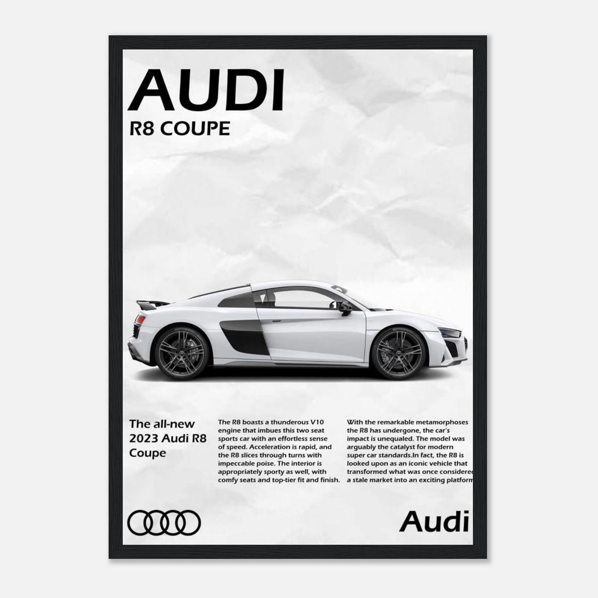 Audi R8 Coupe 2023 Motor car art - SKANDINAVER