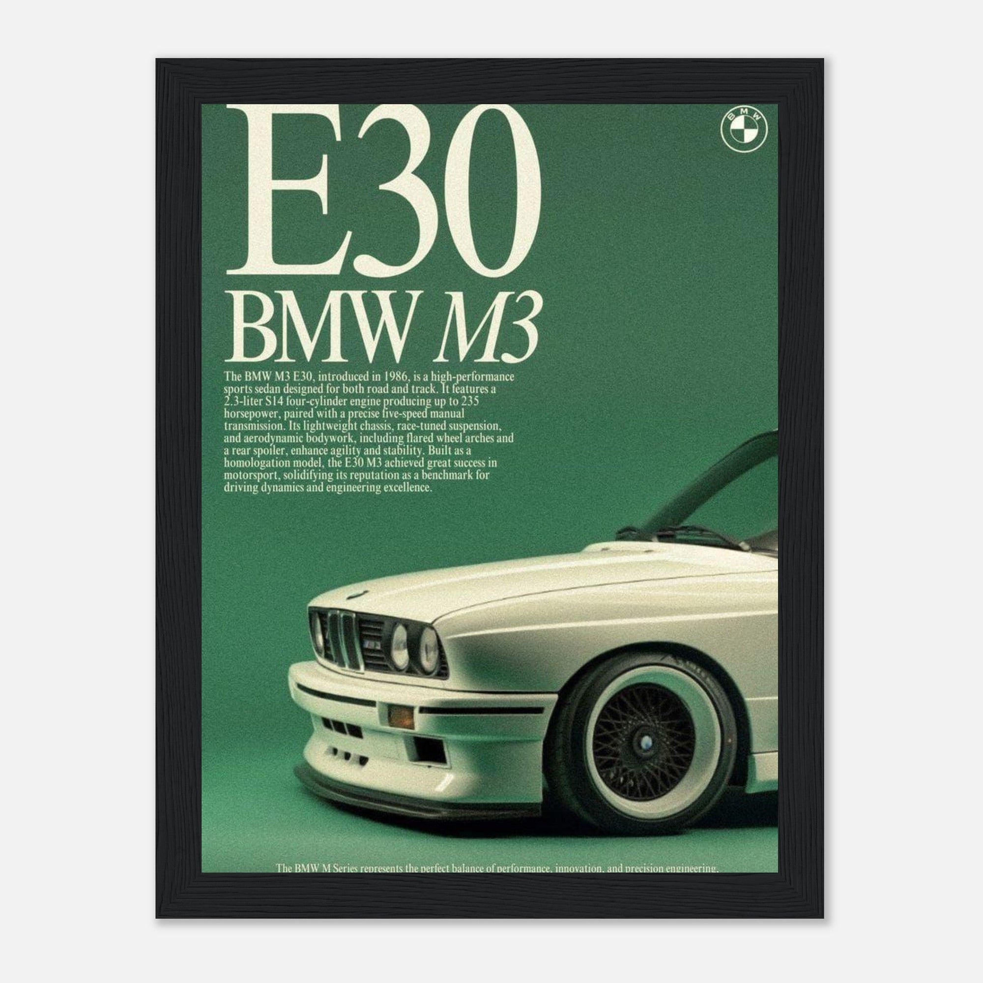 bmw - e30 - m3 - retro - racing - poster - SKANDINAVER