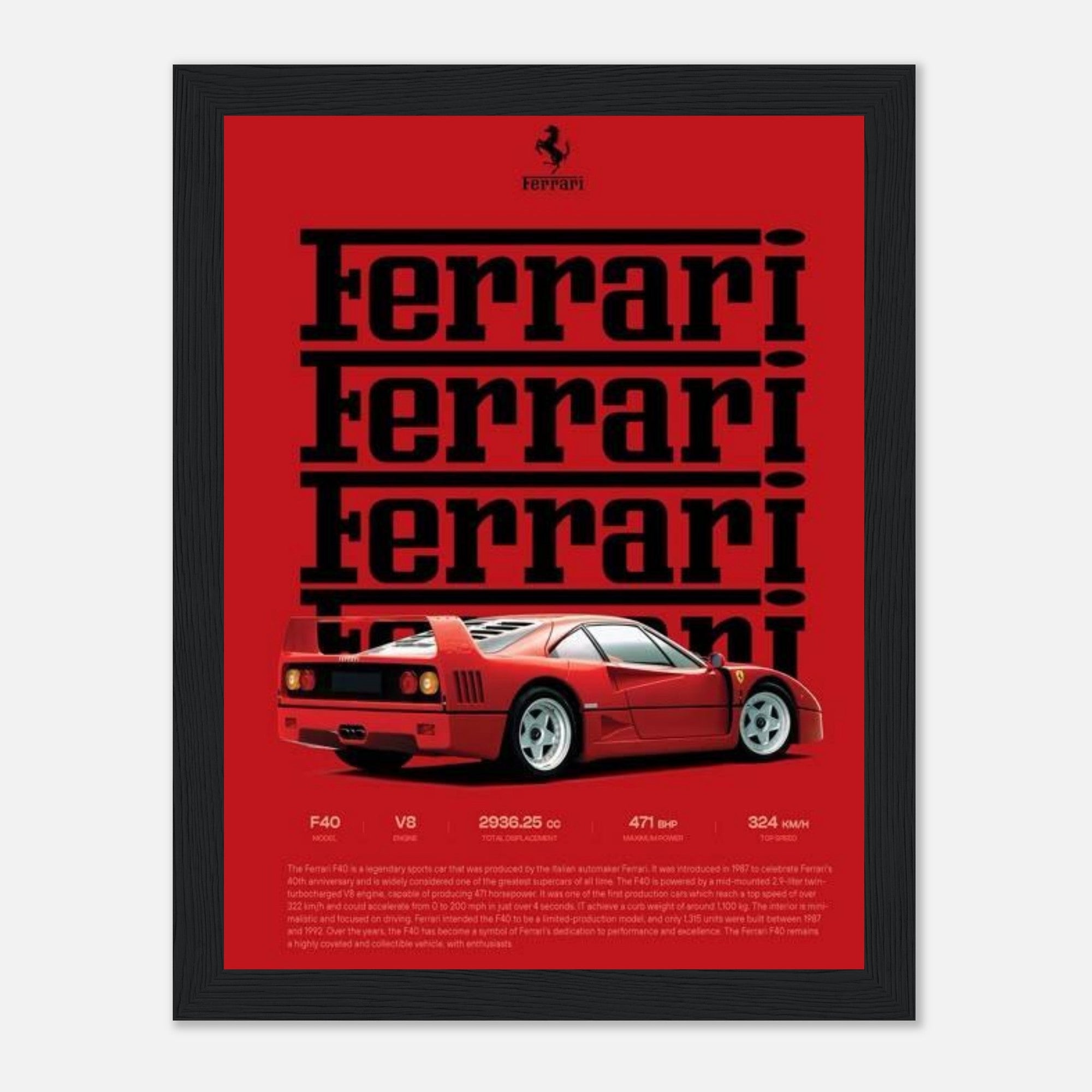 ferrari f40 legend iconic red supercar - SKANDINAVER