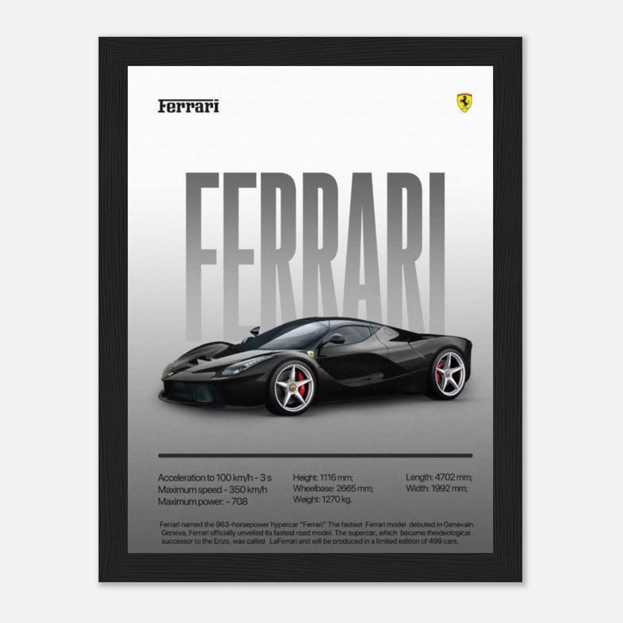 ferrari laferrari hypercar poster - SKANDINAVER