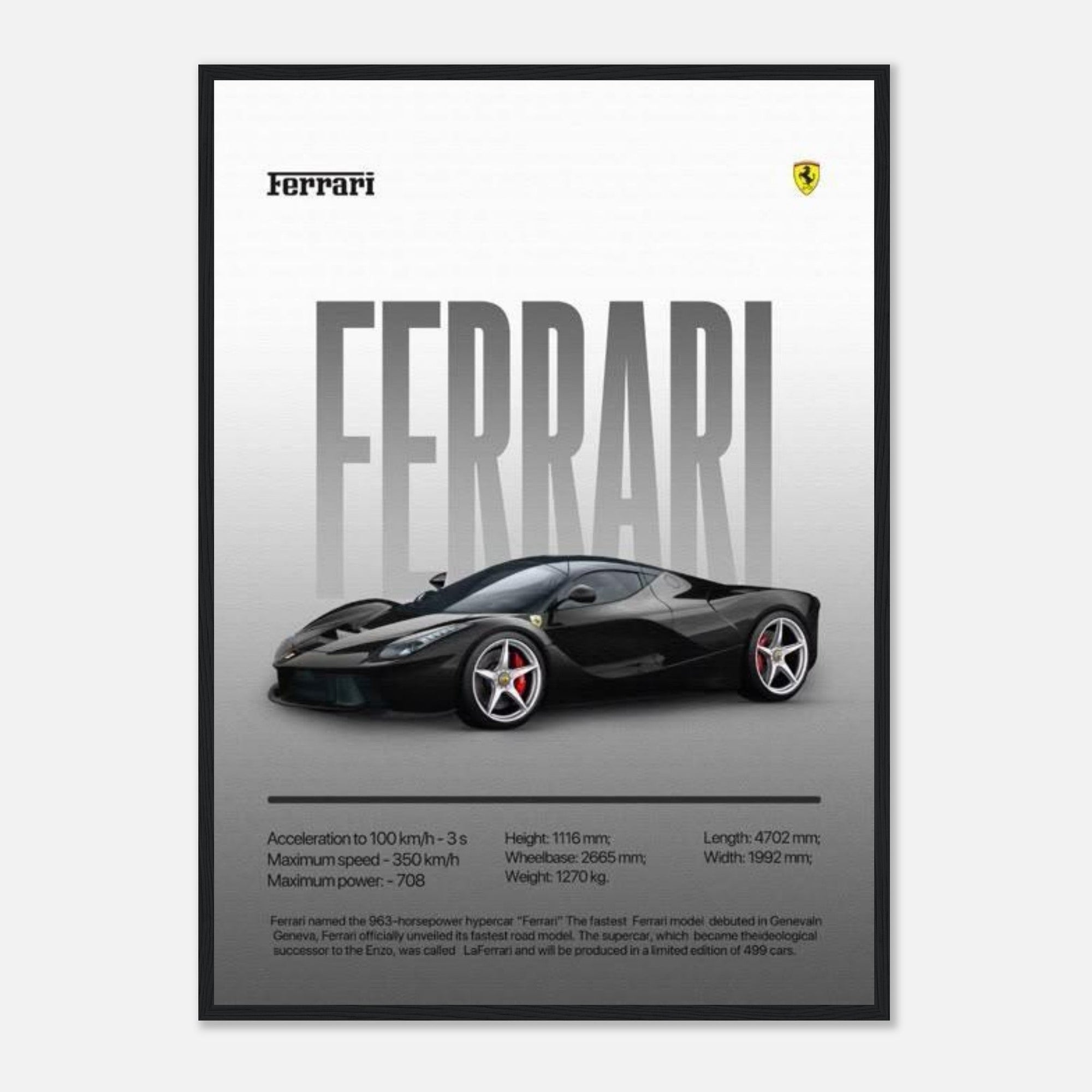 ferrari laferrari hypercar poster - SKANDINAVER