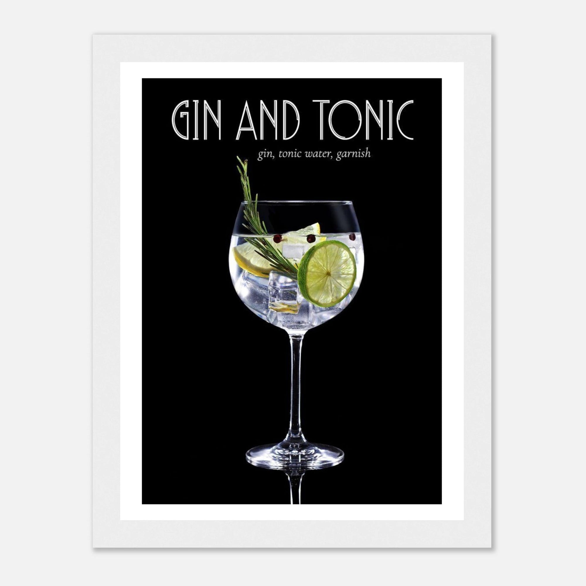 Gin &amp; Tonic art frame Poster for fashion - SKANDINAVER
