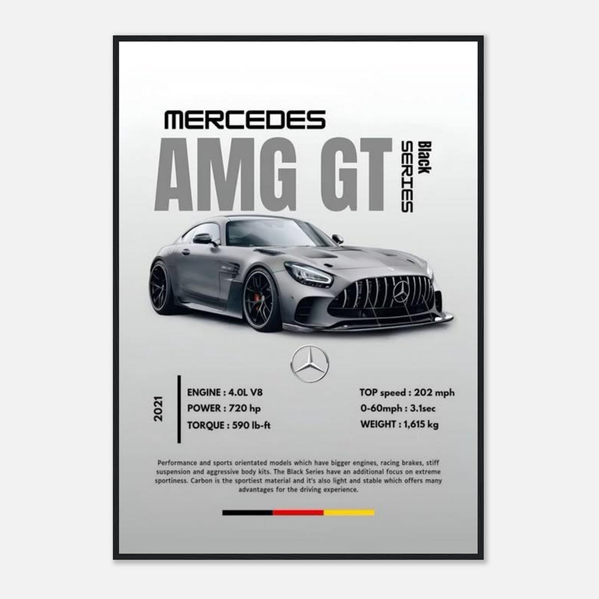mercedes amg gt black series inspired art print - SKANDINAVER