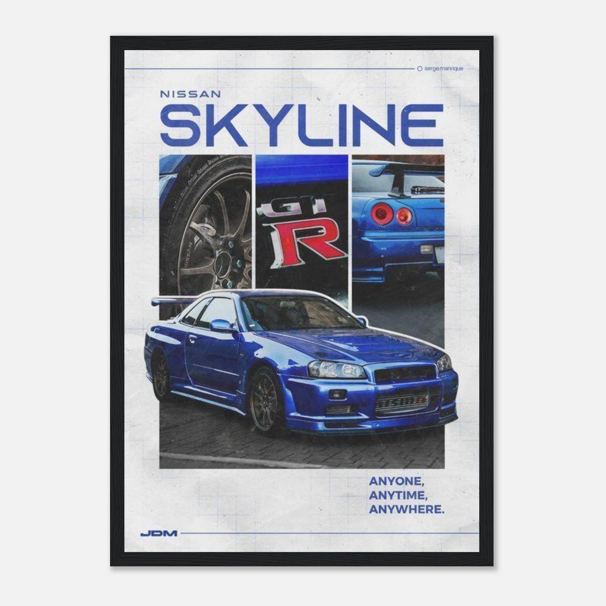 Nissan Skyline GT - R R34 wall art - SKANDINAVER