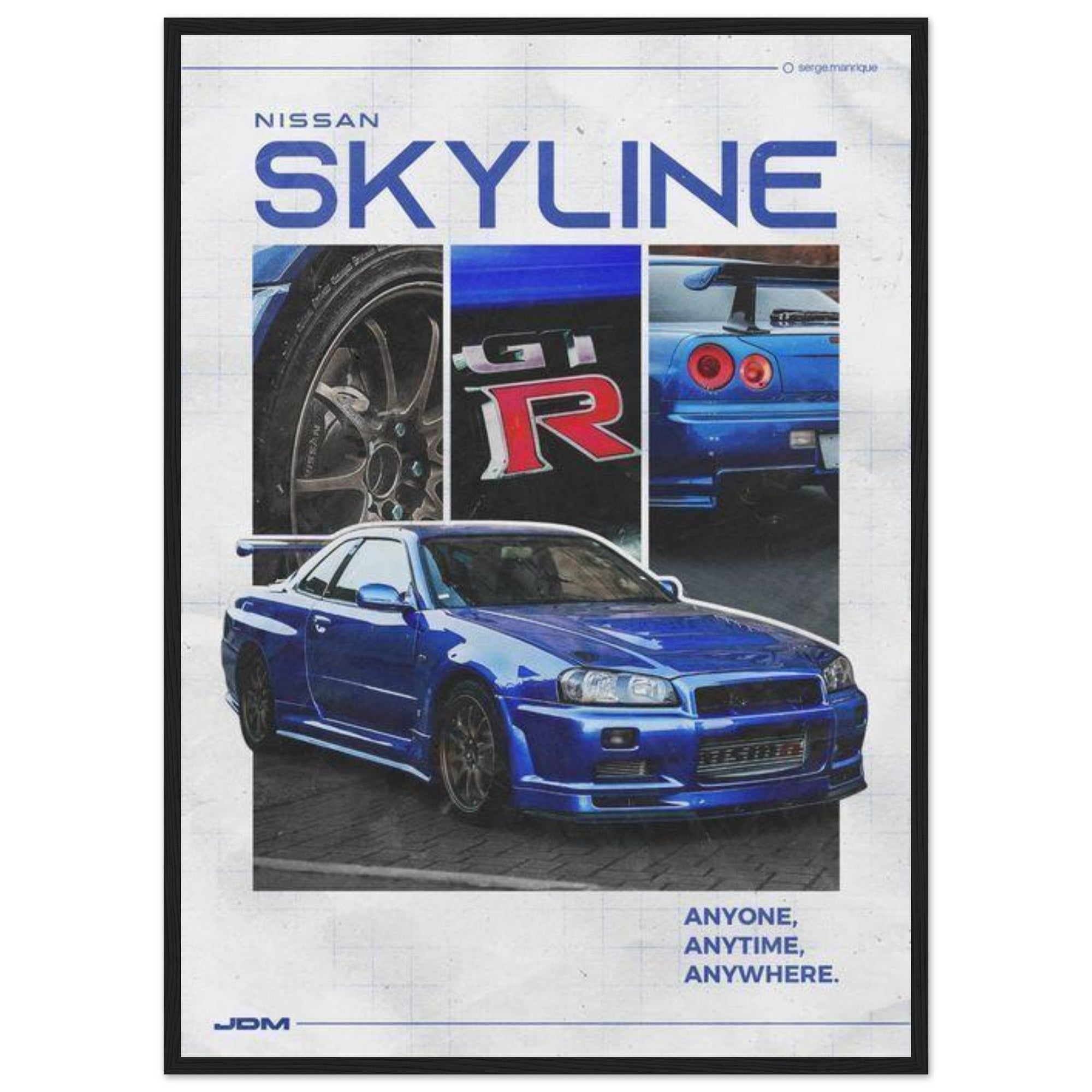 Nissan Skyline GT - R R34 wall art - SKANDINAVER