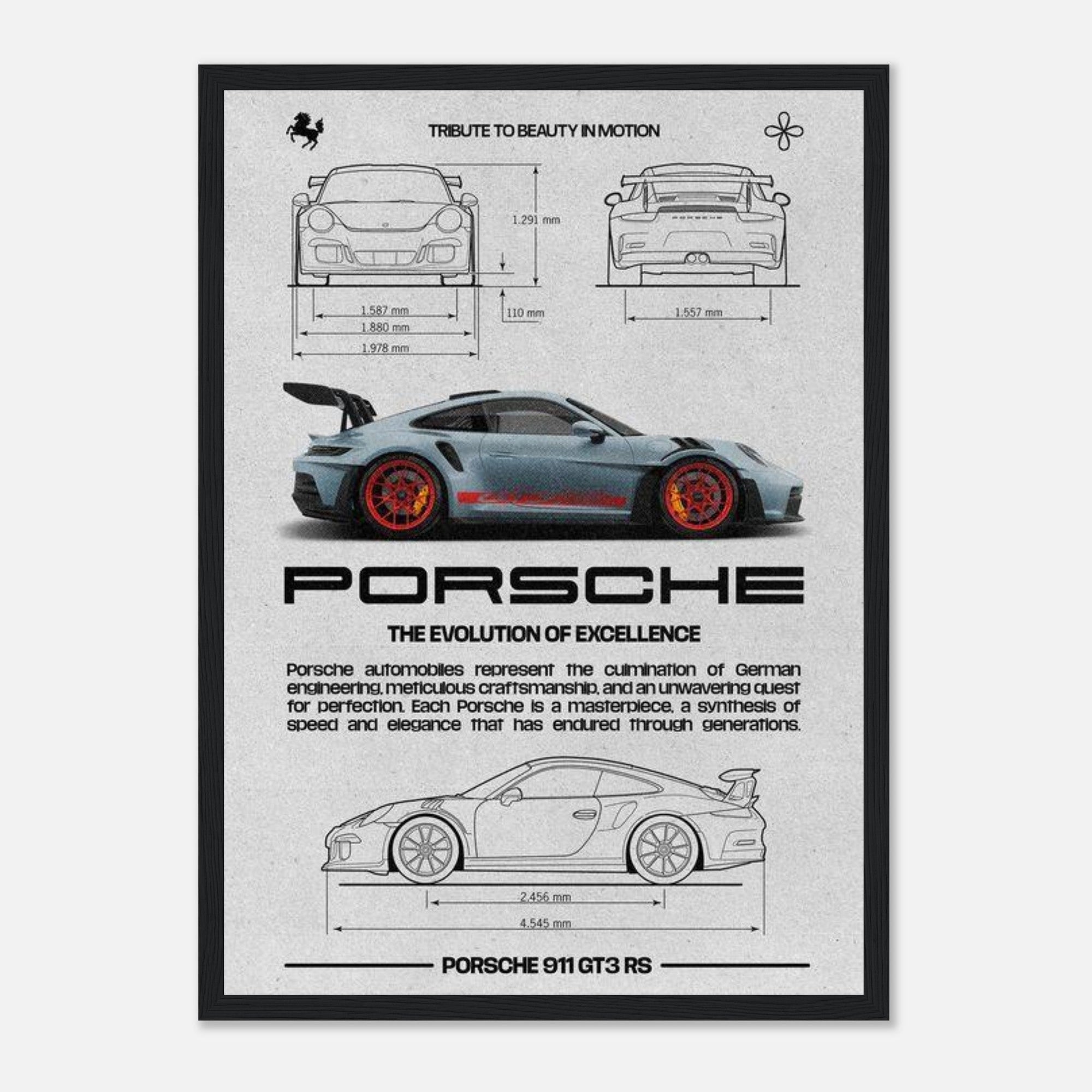 Porsche 911 GT3RS wall art for fashion - SKANDINAVER