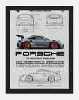 Porsche 911 GT3RS wall art for fashion - SKANDINAVER
