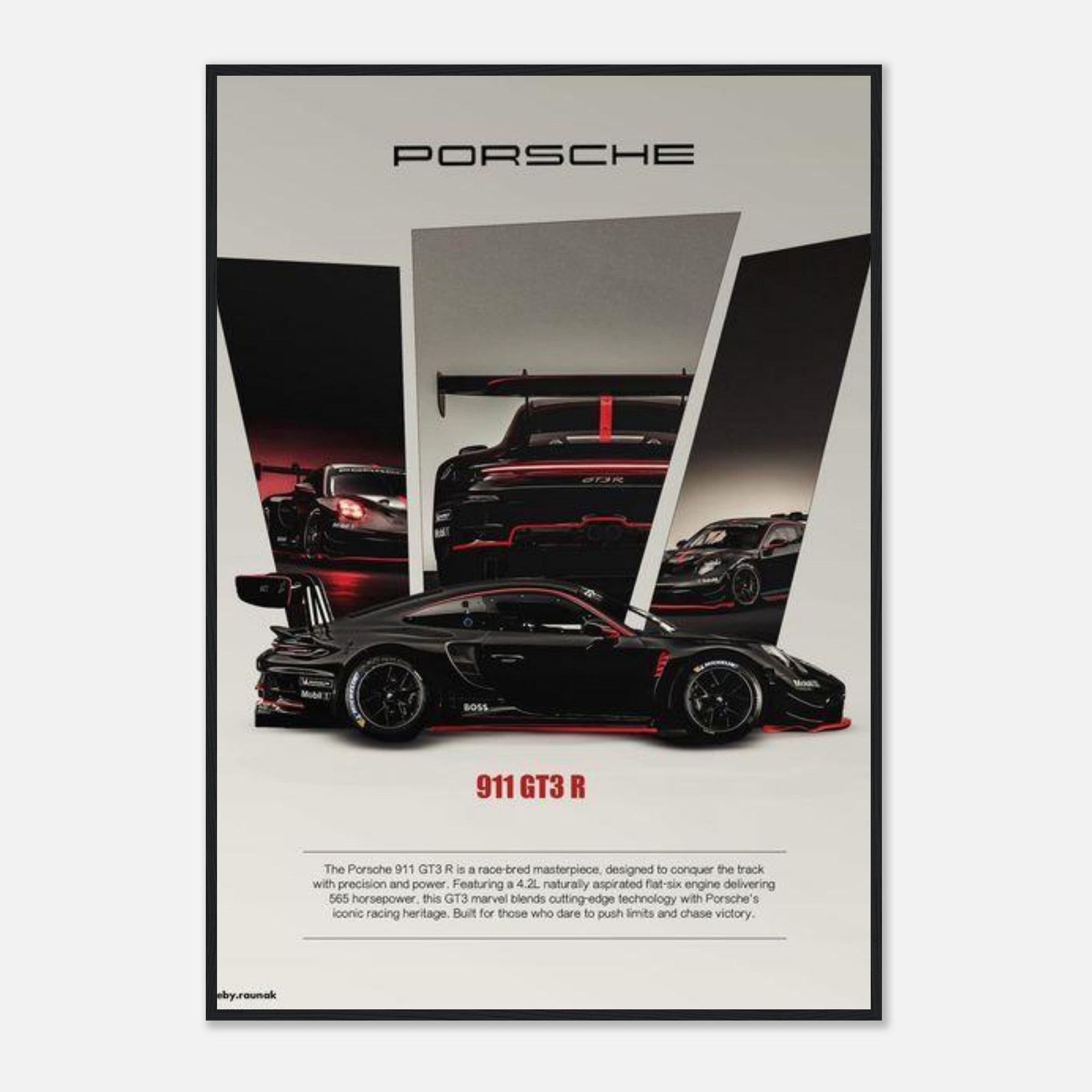 porsche 911 t3rs track redline framed art - SKANDINAVER