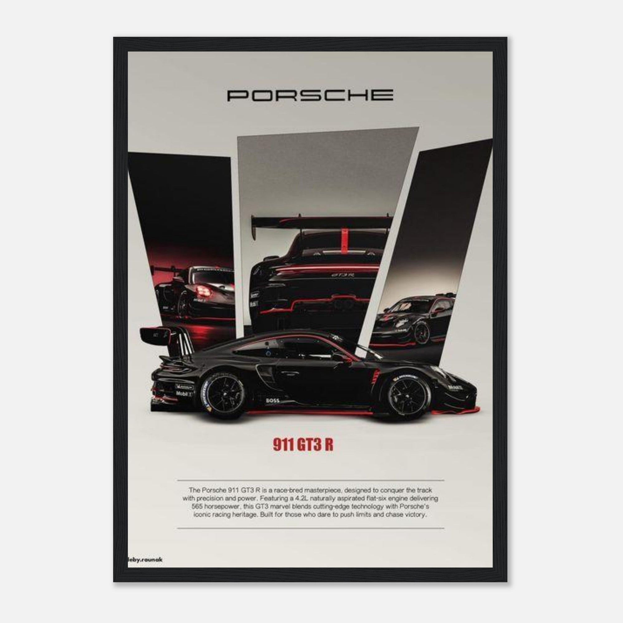 porsche 911 t3rs track redline framed art - SKANDINAVER